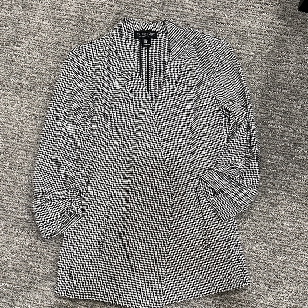 Rachel Zoe Houndstooth Open front Blazer - Size M
